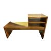 Image 2 : Group of 2x Mid-Century Style Multi-Level Bookshelf/Cabinet Unit & Mid-Century Modern Low Wood Conso