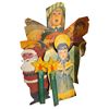 Image 1 : Vintage Hand-Painted Christmas Display Cutouts - Assorted Characters & Candles
