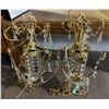 Image 2 : Gold Tone Crystal Chandelier Parts & Ornamental Decor - As-Is