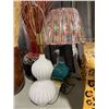Image 3 : Group of Misc - Lamps, Vase w/Faux Plant, Kids Cheetah Bench, Etc.