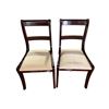 Image 1 : Set of Small Elegant Mahogany Chairs with Cream Upholstered Sea