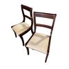 Image 2 : Set of Small Elegant Mahogany Chairs with Cream Upholstered Sea