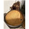 Image 2 : Whiskey Barrel with Loose Wood Staves - Rustic Decor or DIY Use