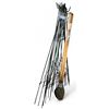Image 1 : Lot of Garden Tools - Shovels, Green Plant Supports, and More