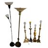 Image 1 : Group of 4 Various Table Lamps & Standing Lamp