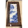 Image 2 : Framed Blue & White Tile