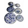 Image 1 : Group of Misc - Collection of Western Dishes, Blue & White Fish Plate, Blue & White Flaming Dragon B