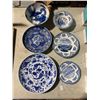 Image 2 : Group of Misc - Collection of Western Dishes, Blue & White Fish Plate, Blue & White Flaming Dragon B