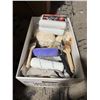 Image 1 : Painting & Plumbing Supply Box - Rollers, Paintbrush, and Tools