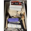 Image 2 : Painting & Plumbing Supply Box - Rollers, Paintbrush, and Tools