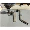Image 2 : Group of Misc - Openwork Smoking Pipe, Openwork Copper Incense Burner, Copper Bird Ornament, Pair of