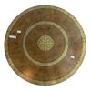Image 2 : Ornate Round Inlay Accent Table, Approx. H28" x 30" Diameter