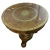 Image 3 : Ornate Round Inlay Accent Table, Approx. H28" x 30" Diameter