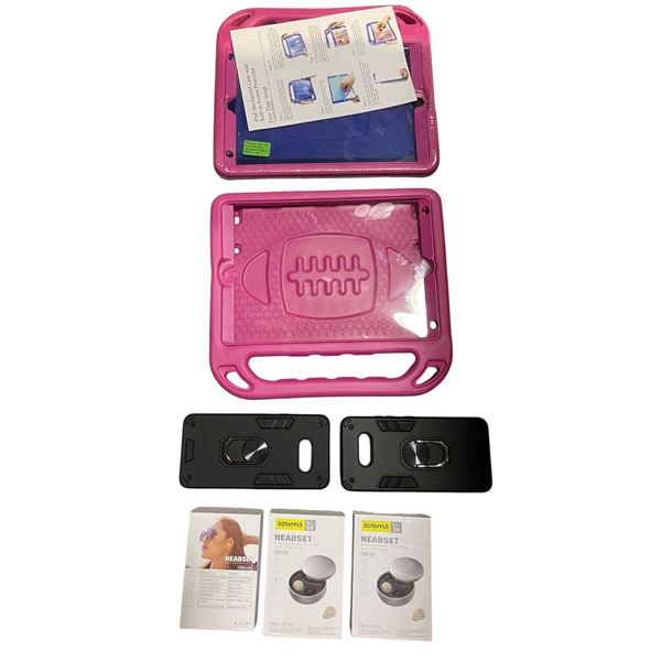 Group - iPad Cases for Kids, Phone Cases & Sqrapples Wireless Headsets