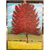 Image 2 : 2 Pc - Wooden Artists Easel & Large Painting