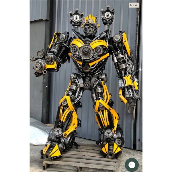 "Bumblebee" Transformers Recycled Metal Art Sculpture by Kalifano Metal Art - 91"H - Retail $27,899