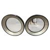 Image 2 : Set of 2 Round Mirrors (22" Diameter) & 2 Floral Canvas Artworks (19" x 19")