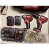 Image 2 : Milwaukee Hammer Drill & Impact Driver Combo Kit with Batteries, Charger, Bag & Accessories