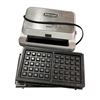 Image 1 : DeLonghi Livenza Compact All Day Grill, SW13ABC.S, Black/Silver, with 6 Waffle Plates – Unt