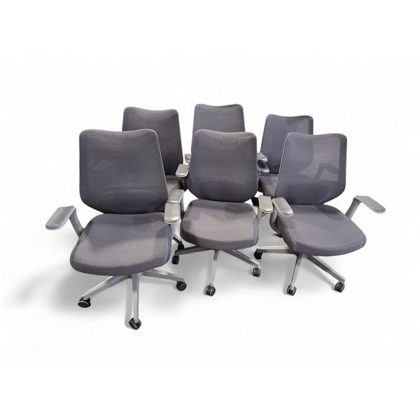 Set of 6 Fylica Grey Office Chairs