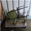 Image 2 : 6-pcs Acme Chrome Furniture Mid-Century Green Chairs