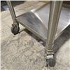 Image 2 : Restaurant Equipment Square Stainless Steel Table on Casters, Approx. Table Size H37.5" x 30" x 24"