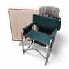 Image 1 : Camping Furniture Lot - includes Square Folding Table, 2 assorted Folding Chairs & Set of 2 Dark Gre
