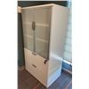 Image 2 : Storage Cabinet with Frosted Glass Doors, with Key