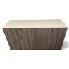 Image 1 : Gray Wood Finish Two-Door Office Cabinet with Keys, Approx. H38" x W71" x D22"