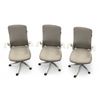 Image 1 : Set of 3 Grey Elecwish Quality Swivel Office Chairs