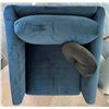 Image 3 : Blue Velvet Armchair, Approx. H27"x W30" x D34"