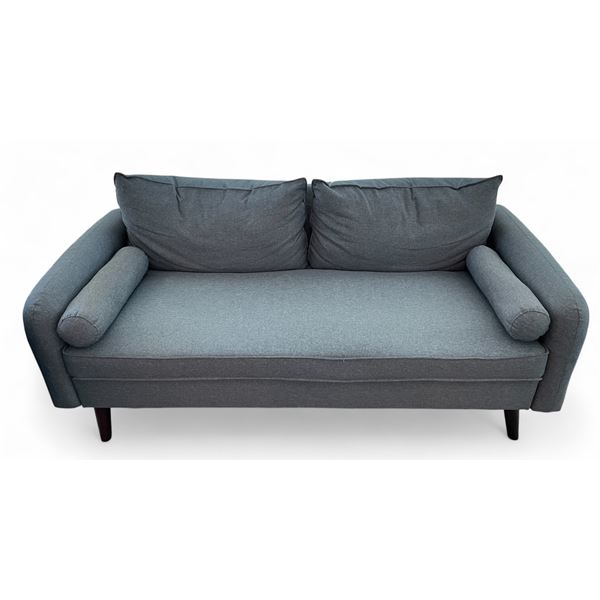 Lifestyle Solutions Gray Fabric Sofa, Approx. H27" x W68" x D31"