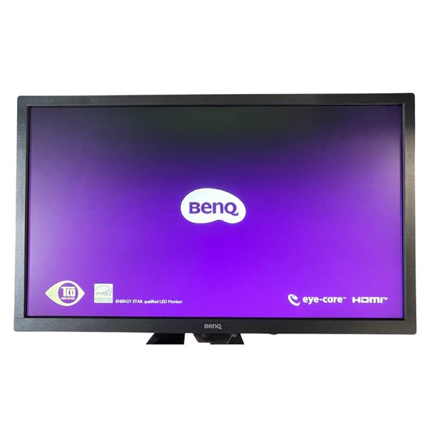 BenQ GL2480T 24 FHD 1ms GtG Eye-Care Monitor, with Stand, Power Cable Cord, Keyboard and Mouse (Test