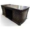 Image 1 : Executive Espresso Veneer Wood Desk - approx. 72" x 24" x 88" H (Some Scratches)