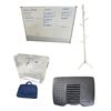 Image 1 : Group of Office Essentials – Mind Reader Ergonomic Footrest, White Branch-Style Coat Rack
