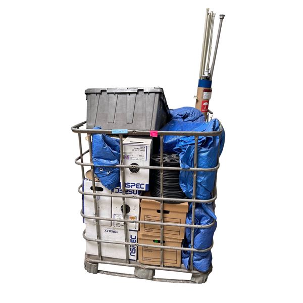 Large Group of Misc - x2 Wiring NCS 35A2203U 300m, Tarp, Various Wiring Components, Etc.