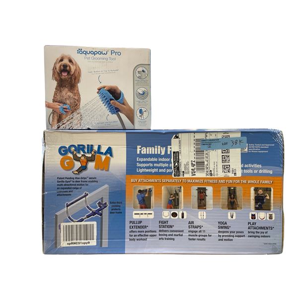 Group of Gorilla Gym Workout Bar & Pet Grooming Took