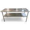 Image 1 : Restaurant Equipment Stainless Steel Table - approx. 72 x 30"