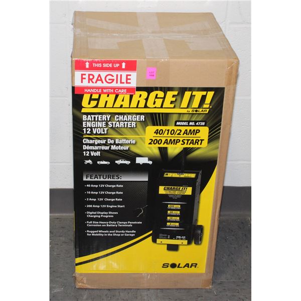 CHARGE IT BATTERY CHARGER/ ENGINE STARTER 12V