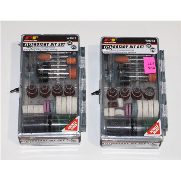 TWO PT 89PC ROTARY BIT SETS