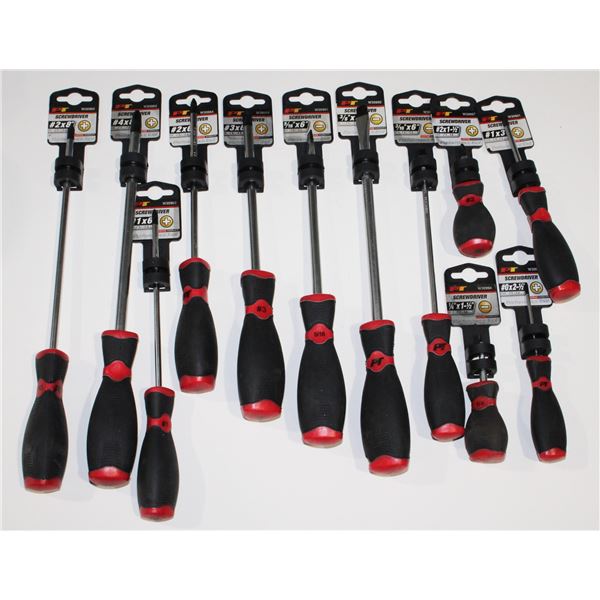 FLAT OF ASSORTED PT SCREWDRIVERS