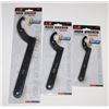 Image 1 : 3 DIFFERENT SIZE HOOK WRENCHES