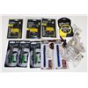 Image 1 : LOT OF LOCKS, MINI FLASHLIGHTS, AND A TAPE MEASURE