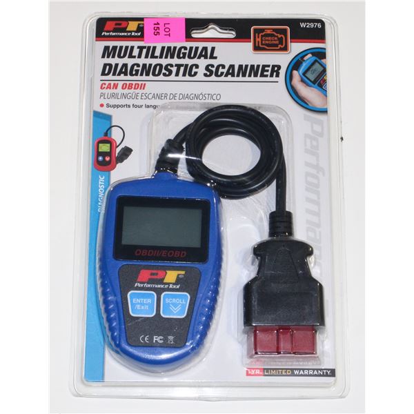 MULTILINGUAL DIAGNOSTIC SCANNER CAN OBDII