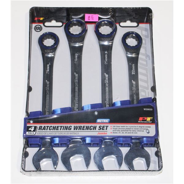 4PC RATCHETING WRENCH SET METRIC