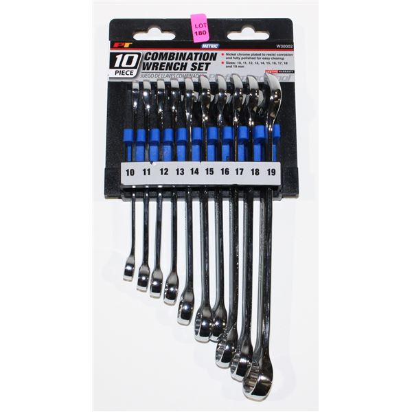 PT 10PC COMBINATION WRENCH SET METRIC