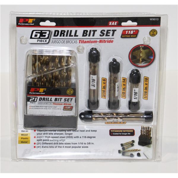 PT 63PC DRILL BIT SET SAE