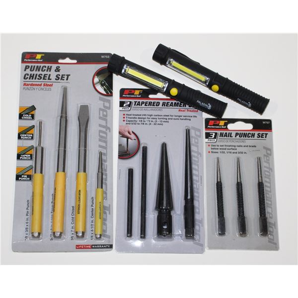 PT 3PC NAIL PUNCH SET, PT 2PC TAPERED REAMER SET,