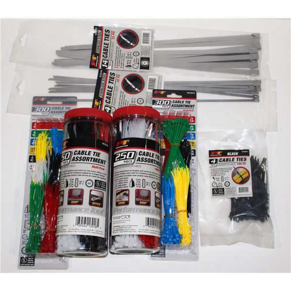 LARGE LOT OF ASSORTED CABLE TIES