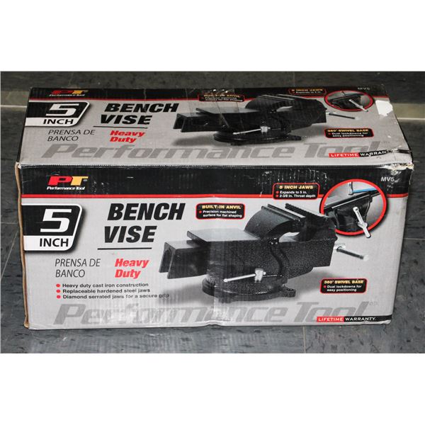 PT 5" BENCH VICE, HEAVY DUTY